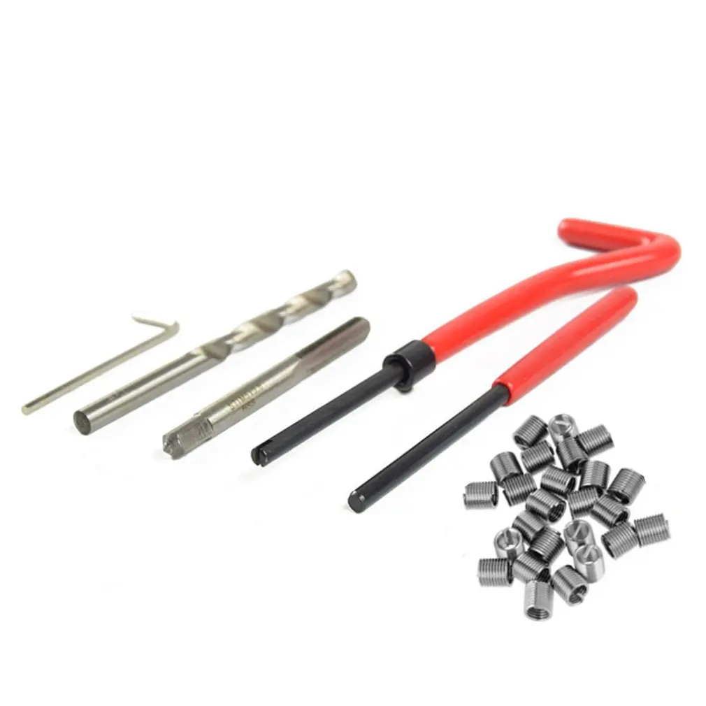

Car Coil Drill Tool Metric Thread Repair Insert Kit Helicoil Car Repair Tools Coarse Crowbar Screw repair kit