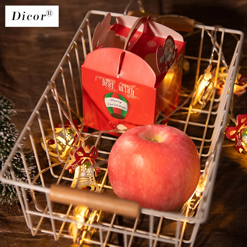 12 шт в форме дома рождественские конфеты подарочные пакеты Рождественская елка