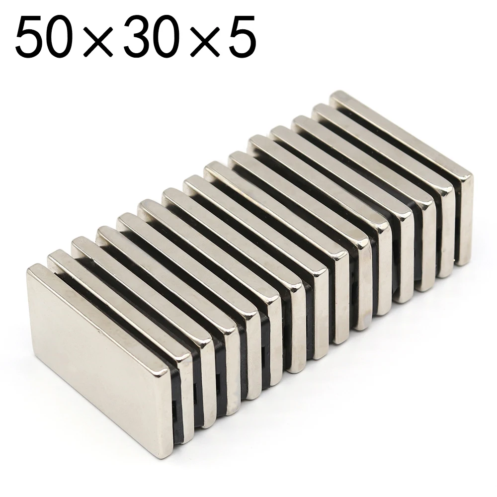 

1/2/5Pcs 50x30x5 Block Neodymium Magnet 50mm x 30mm x 5mm N35 NdFeB Super Powerful Strong Permanent Magnetic imanes