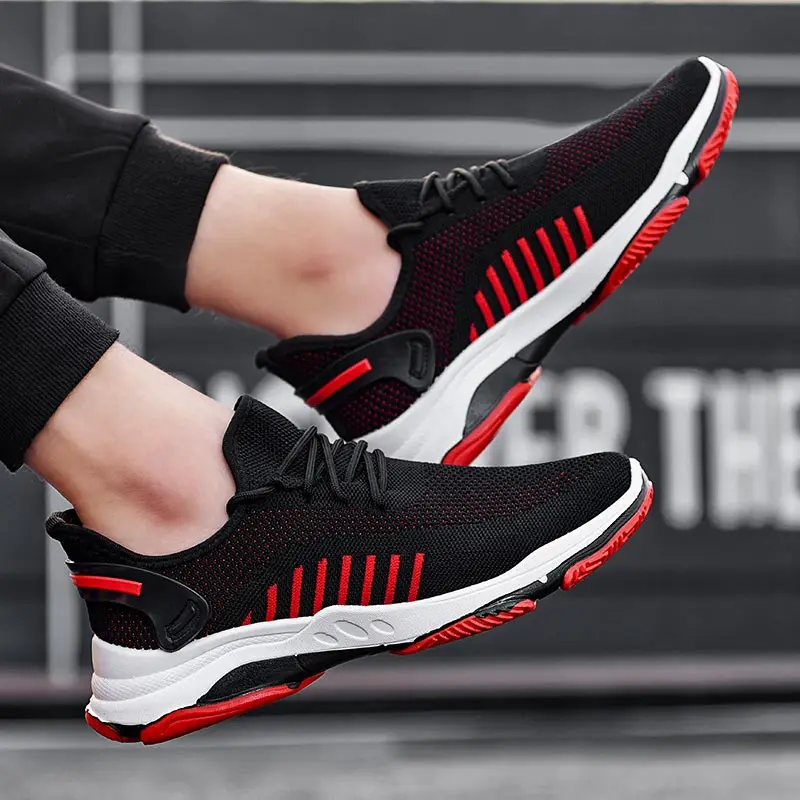 Summer Sneakers for Men Footwear Sport Running Shoes Men's Sports Walking Breathing Trainer Black Arena Fitness A-365 | Спорт и