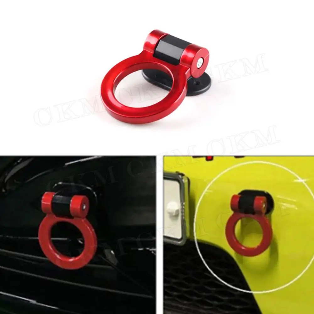 

ABS Car Accessories Styling Trailer Hooks Sticker Decoration Auto Rear Front Trailer Simulation Racing Ring Vehicle Towing Hook