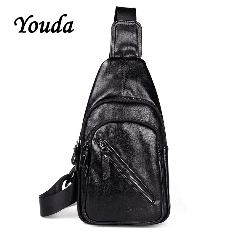 Youda классический стиль мужская одноцветная нагрудная сумка большой емкости