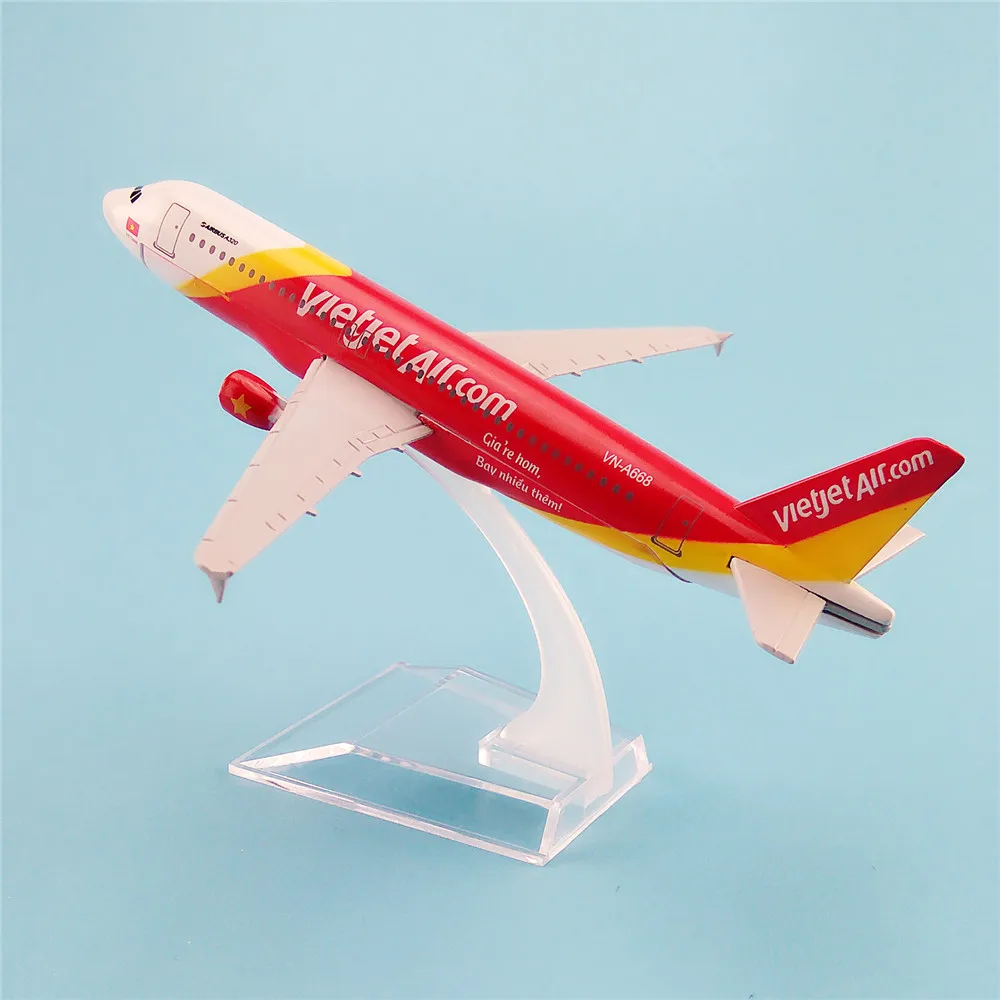 Модель металлического самолета 16 см вьетнамские авиакомпании модель VietJet Air Airlines