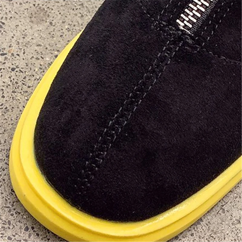 Женские ботильоны с высоким берцем ENPLEI повседневные кроссовки из нубука ботинки