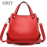fashion women handbags summer pu leather shoulder bag with chain multi pocket designer crossbody luxury brand red bolsos verano