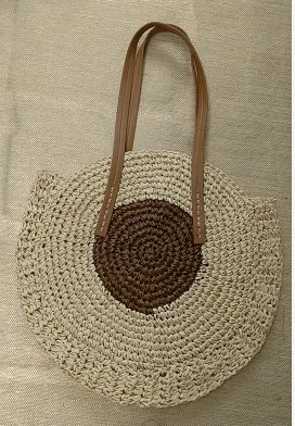 3Beige Brown REALPERKY женские летние круглые соломенные сумки женские ручные тканые круглые пляжные сумки из ротанга Женская богемная сумочка в стиле Бали через плечо - Цвет: 3Beige Brown