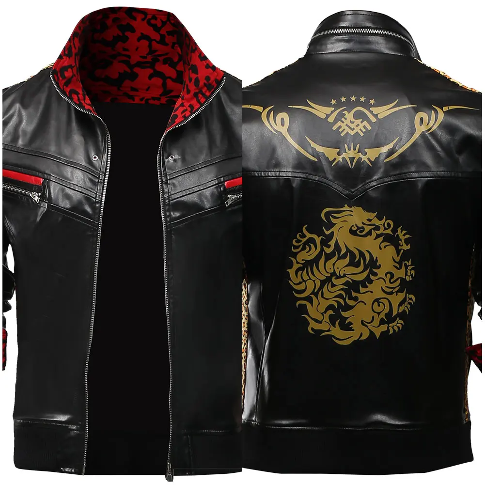 

Final Fantasy VII Remake Cosplay Costume Leslie Kyle Cosplay Adult Leather Jacket Coat Outfit Halloween Carnival Costumes