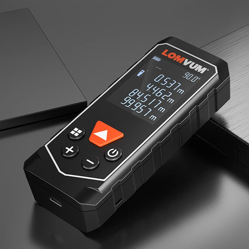 LOMVUM лазерный дальномер 50 м 70 100 USB зеленый светильник Лазерная Лента строительные