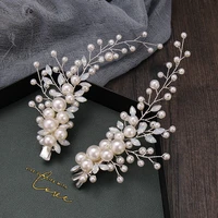 gorgeous bridal hair accessories tree branch pearl crystal hairpin headdress hand woven bridal wedding accessories tiara jewelry
