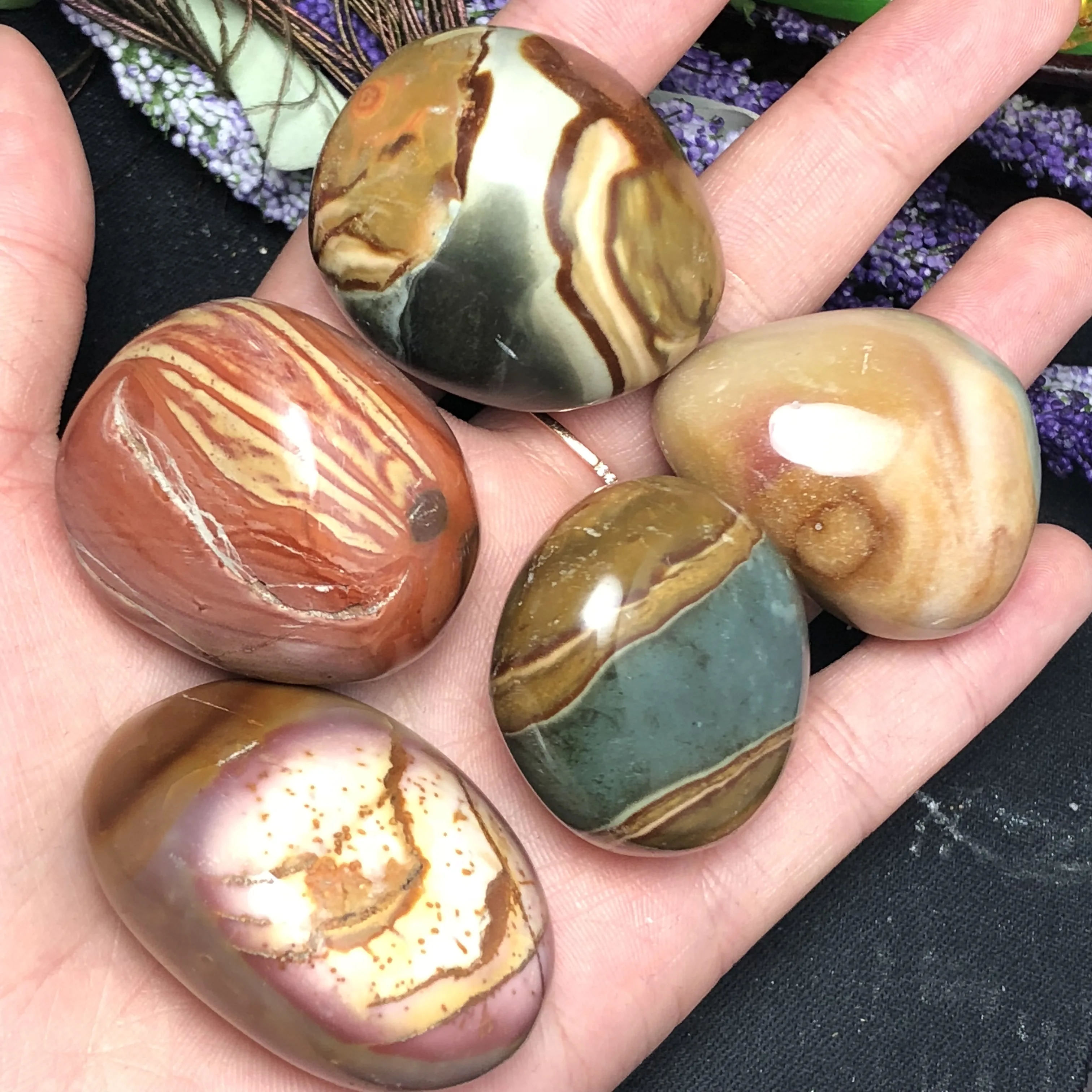 

5Pcs Natural Marine stone irregular polishing crystal ball, beautiful craft home decoration