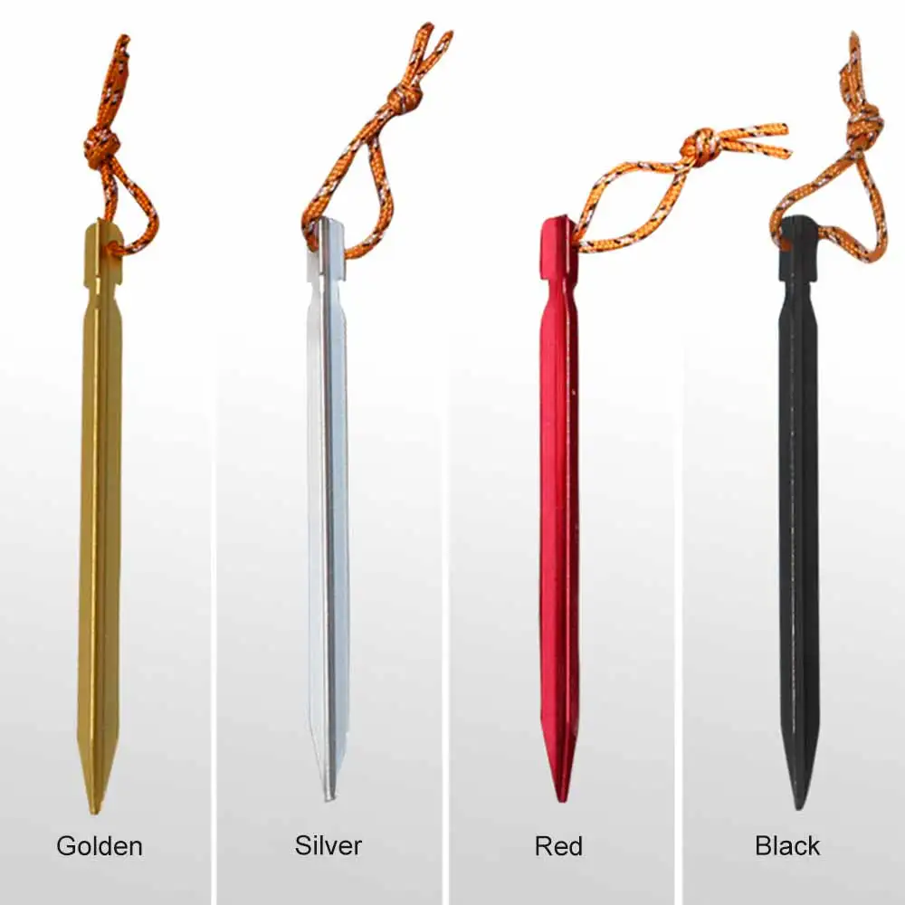 

12pcs Outdoor Picnic Camping Fishing Canopy Aluminum Alloy Tent Pegs Stakes Nails Ground Pin Camping Tent Accessories New