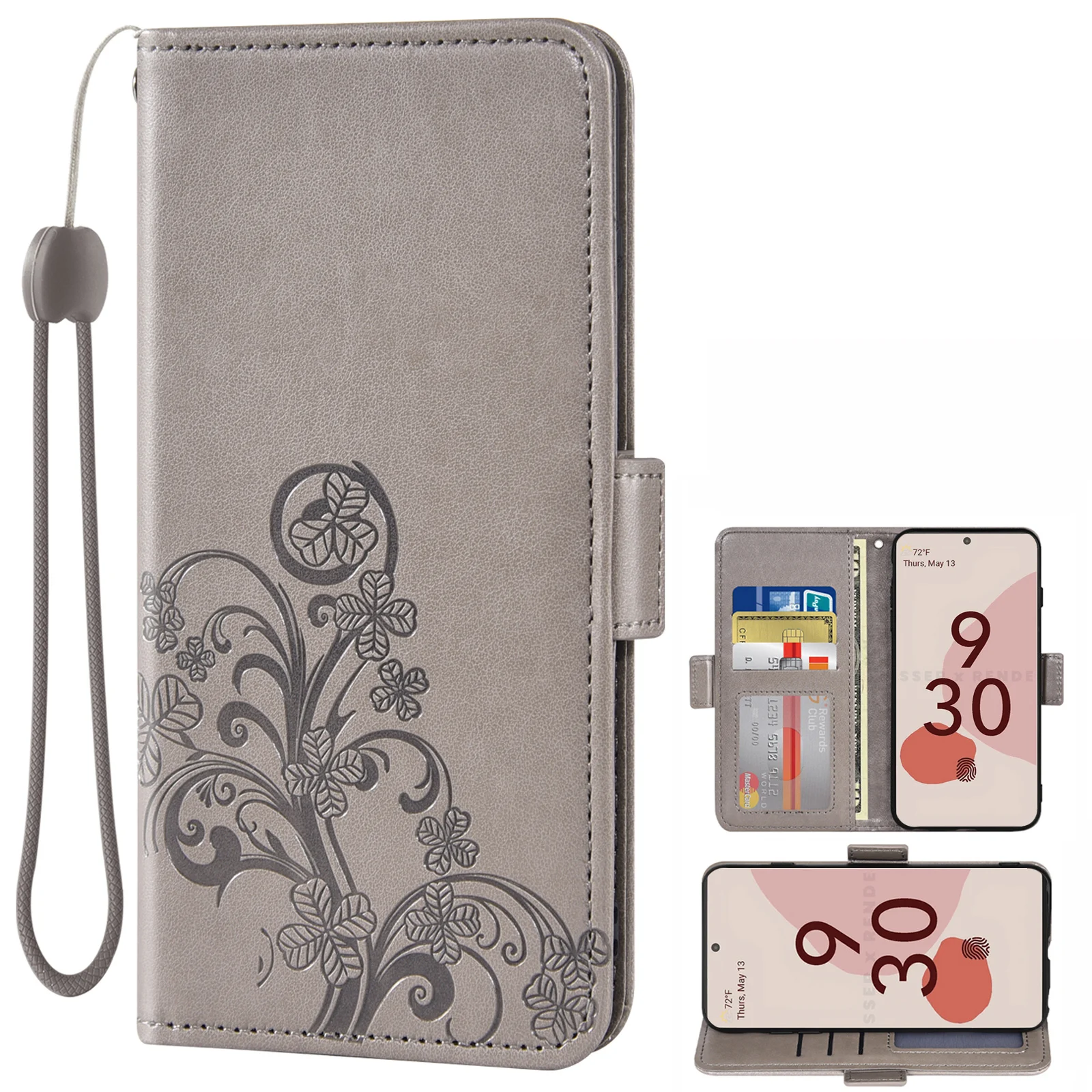 

Clover pattern Flip Wallet Phone Case For Google Pixel 1 2 3 2XL 3XL 3A 4 4A 4XL 5 5A 5XL 6 6Pro 4G 5G Pixel4A Pixel3 Pixel2 3a