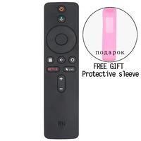 used replace for bluetooth voice remote control xiaomi mi smart tv box s with the google assistant control free gift