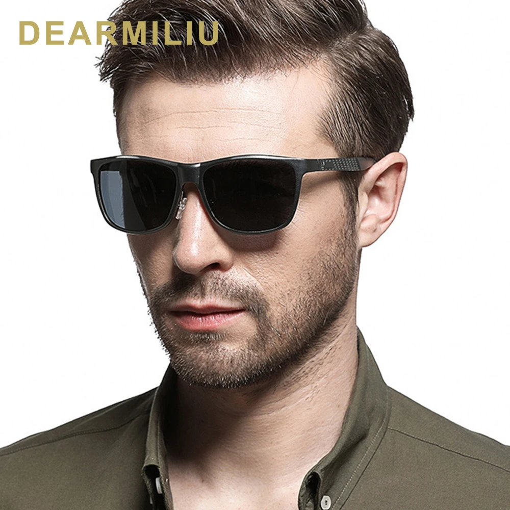 Мужские прямоугольные солнцезащитные очки DEARMILIU из алюминиево-магниевого сплава