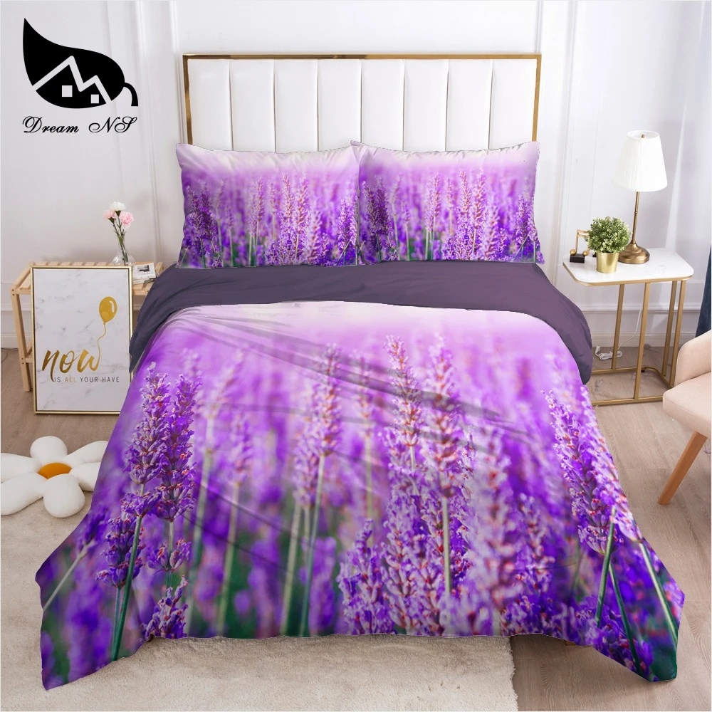 

Dream NS Purple Lavender Art Bedding Home Textiles Set King Queen Bedclothes Duvet Cover Bedding Set bed linen ropa de cama