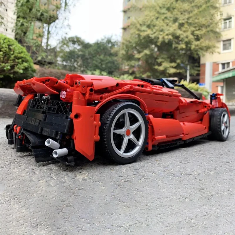 

High tech Racing Series Red Famous Super Car APP Remote Control Advanced Puzzle Vehicle Model Building Block Brick Toys Gift Set