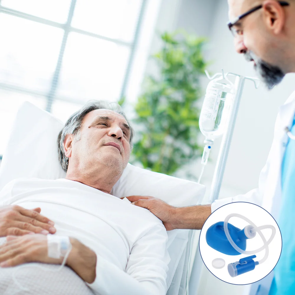 1 Набор практичный мочевой горшок портативный с трубкой (белый)|Писсуары| |