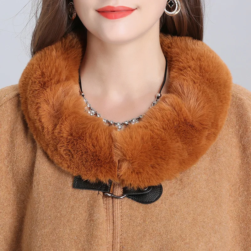 

Women Party Overcoat Cloak High 2019 Long Winter Imitation Fox Fur Collar Knitted Cardigan Cape Short Sleeve Coat With Fur Neck