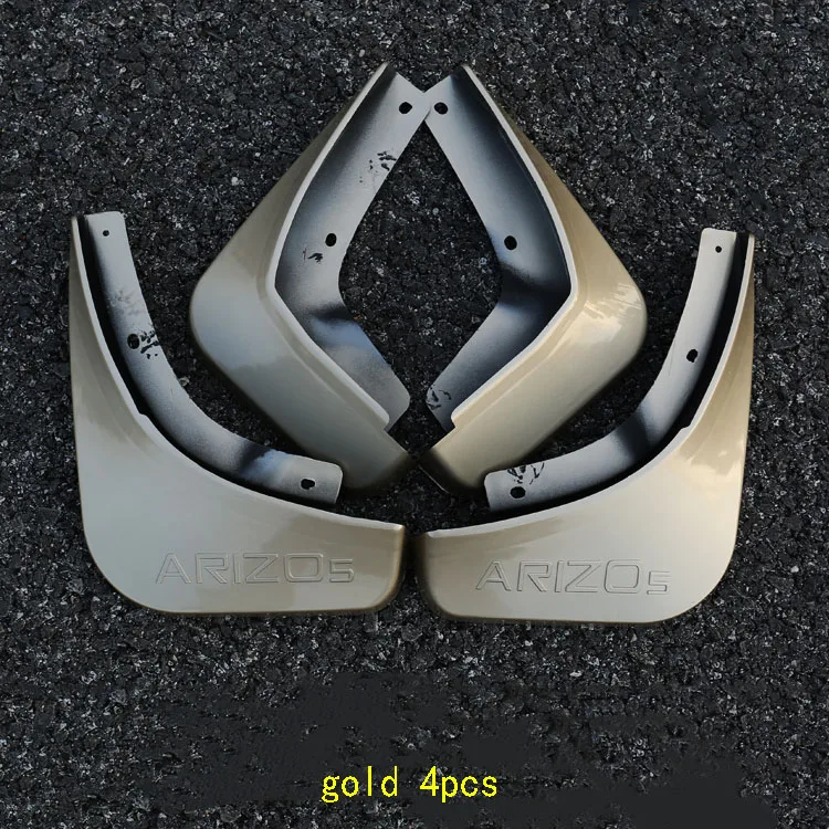 Gold 4pcs Для Chery ARRIZO5 ARRIZO 5- автомобильное крыло Колеса светоотражающий логотип мягкие резиновые крылья прочность и долговечность автомобильные принадлежности - Цвет: Gold 4pcs