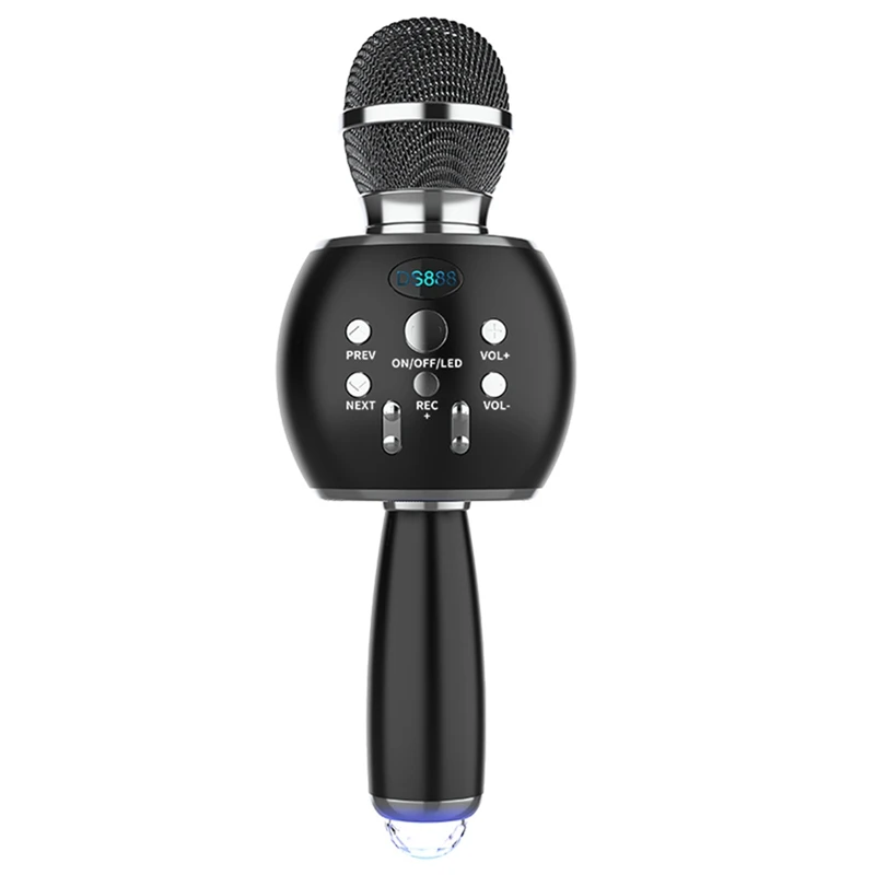 

DS888 Bluetooth Karaoke Microphone Wireless Professional Speaker Handheld Player Voice Record Music Mic