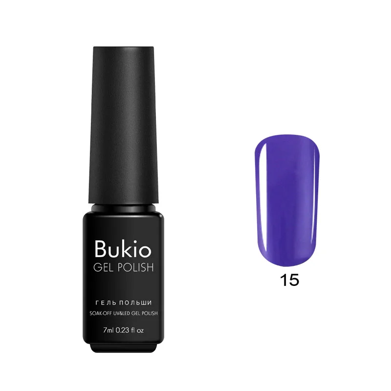 Bukio 29 чистых цветов Гель-лак 7 мл полуперманентные эмали замочить от УФ-гель лак для маникюра и ногтей дизайнерские украшения - Цвет: 15