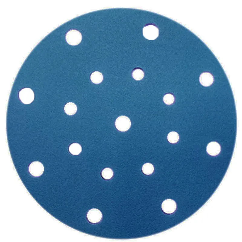 

18 шт. синей 6-дюймовой сухой шлифовальной бумаги с 17 отверстиями, круглая Автомобильная шлифовальная шпатлевка, автомобильная шлифовальная ...