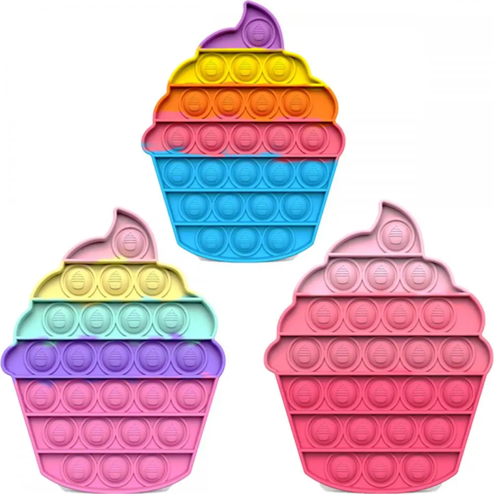 Kawaii Infinity Cube-juguetes para ni&ntilde;os, pastel rosa, Burbuja de empuje para autismo, necesidades especiales, juguete para aliviar el estr&eacute;s, regalos-0
