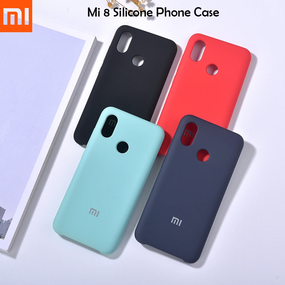 Чехол для Xiaomi Mi8 из жидкого силикона Водонепроницаемый Мягкий чехол ТПУ телефона
