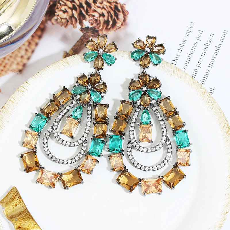 Серьги подвески женские розовые в форме капли 67 мм|Серьги-подвески| |