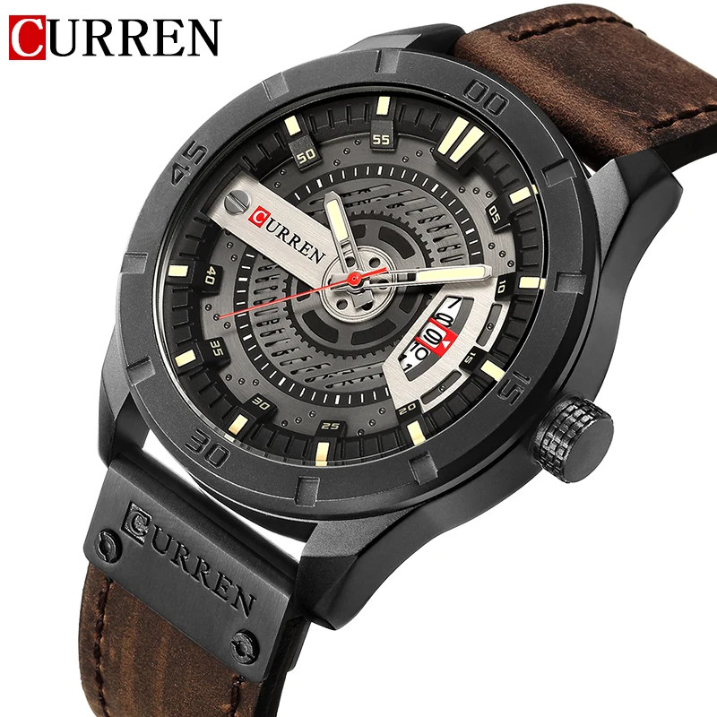 CURREN 8301 Роскошные Брендовые мужские военные спортивные часы Мужские Аналоговые
