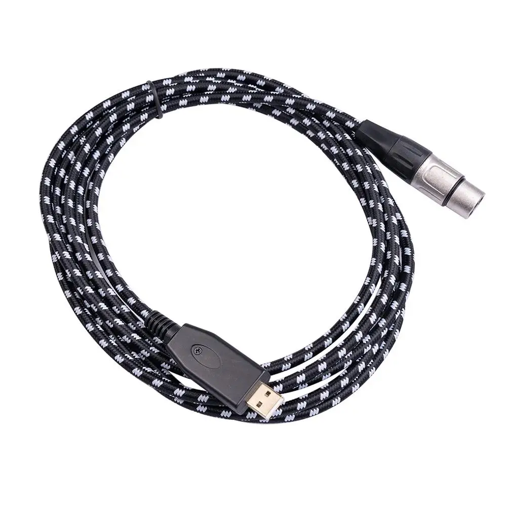 Кабель-переходник с USB на XLR мама для микрофона | Электроника