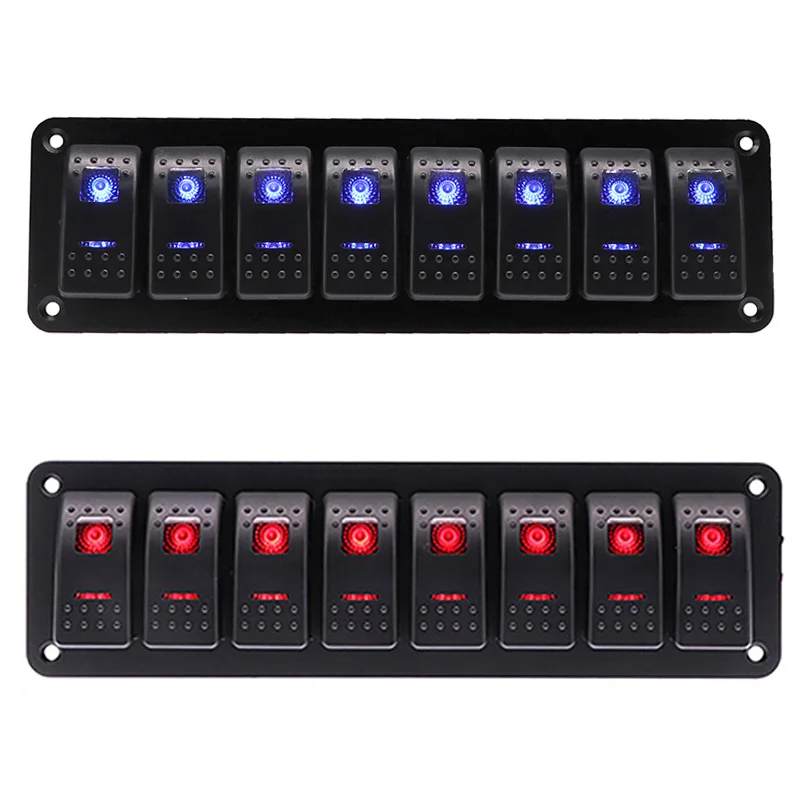 8 банды выключатель Панель Водонепроницаемый для морской катер караван RV