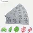 Коралловый Fondant (сахарная) с кружевным краем силиконовые формы для пирожных сделай сам украшения инструменты печать коврик для выпечки торта Аксессуары Резиновые пресс-форм