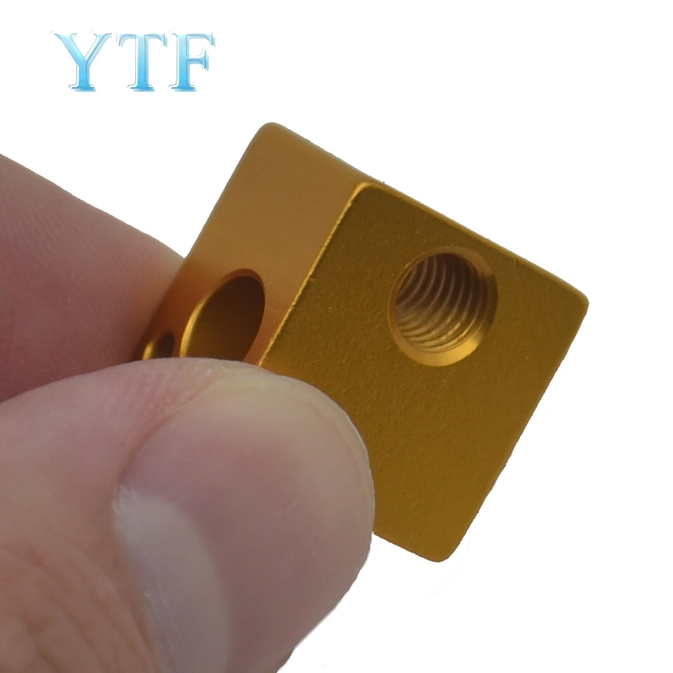 3d принтер алюминиевый тепловой блок для V5 J-head MK7/MK8 экструдер 16 мм* 16 мм* 12 мм алюминиевый HotEnd Горячий Конец нагревательные блоки аксессуары