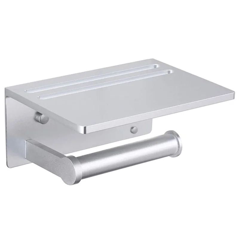 

Toilet Paper Holder, Anti-Rust Paper Roll Holder, Bathroom Phone Holder, Bathroom Drilled Paper Towel Holder