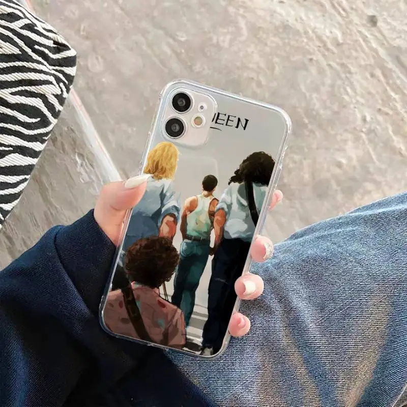 

Freddie Mercury Queen band Phone Case Transparent for iPhone 11 12 mini pro XS MAX 8 7 6 6S Plus X 5S SE 2020 XR