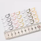 Застежки для сережек, проволочные, серебристыезолотистые, серьги с французским замком проволоки, для изготовления ювелирных изделий, 50 шт., 15x10 мм