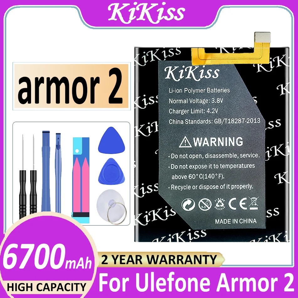 Аккумулятор 6700 мАч для Ulefone armor 2 аккумулятор 5 0 дюйма Helio P25 Аксессуары мобильных