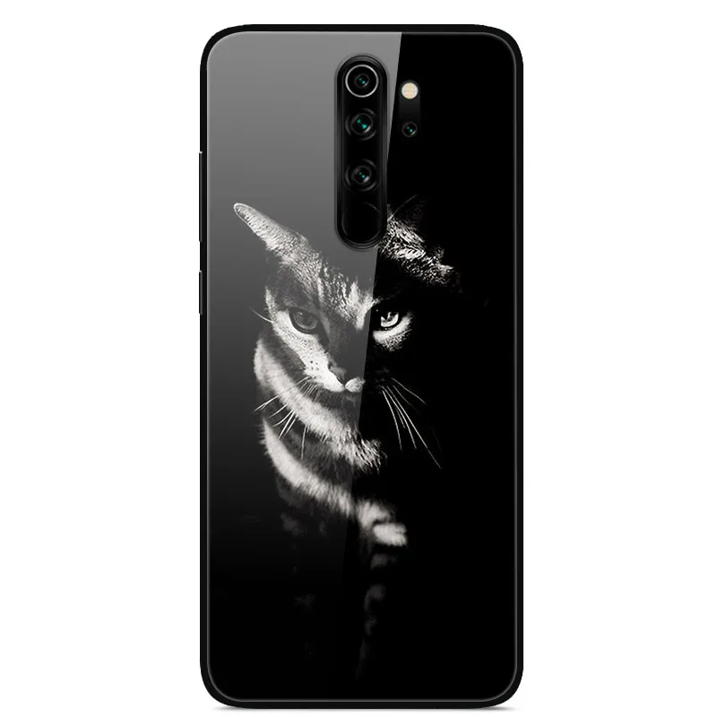 Redmi Note 8 Pro Чехол 6,53 ''стекло твердая задняя крышка для Xiaomi Redmi Note 8 Pro чехлы для телефонов силикон бампер Fundas Redmi Note8 8T