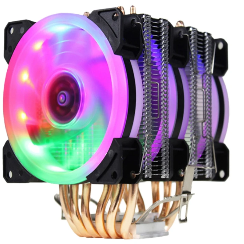 6 теплопроводов холодильник кулер вентилятор с цветовой моделью Rgb Dual башенный
