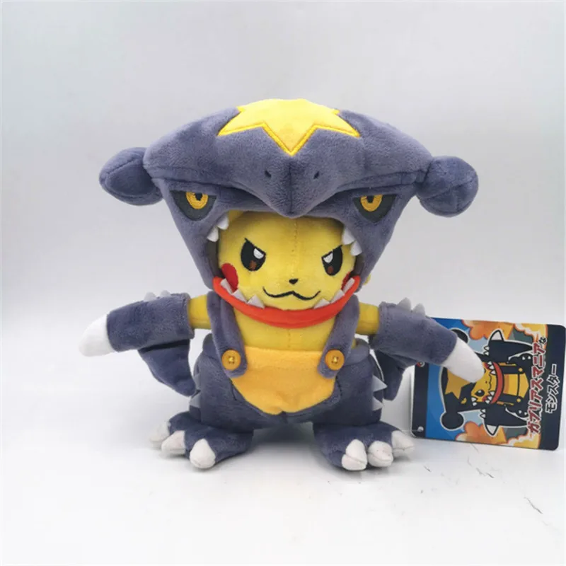18 см Пикачу Косплэй Tyranitar Hydreigon Чаризард Snorlax Ampharos Garchomp Мягкие плюшевые игрушки