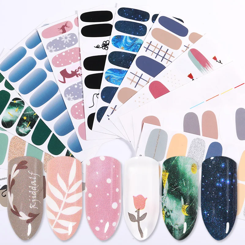 1 лист 3D переводные наклейки для ногтей s цветок весна смешанные узорами дизайн DIY