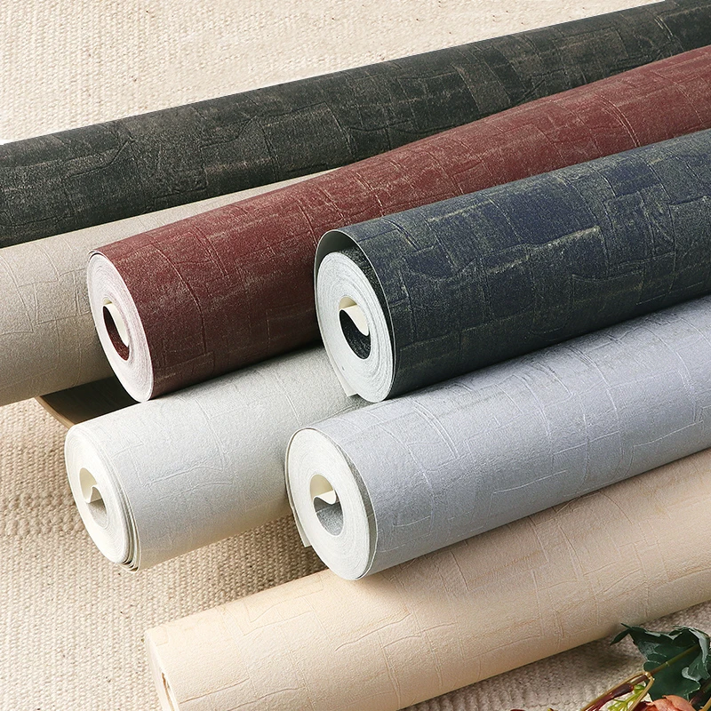 "Nordic Imitate Leather Wallpaper 3d PVC Waterproof 3D Wall Papers Home