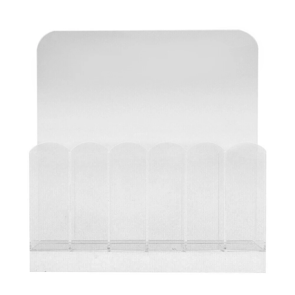 

6 Grids Empty Nail Tools Acrylic Clear Nail File Buffer Rack Display Holder Nail Files Manicure Tools Stand Storage Organizer
