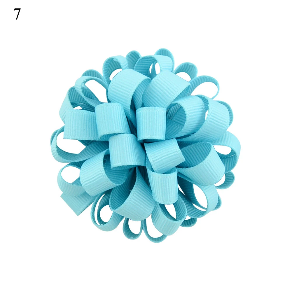 

1PCs 3inch New Fashion Grosgrain Ribbon Flower Elastic Hair Rope Floral Hair Bands Girls Scrunchies Ponytail Holder Accessories