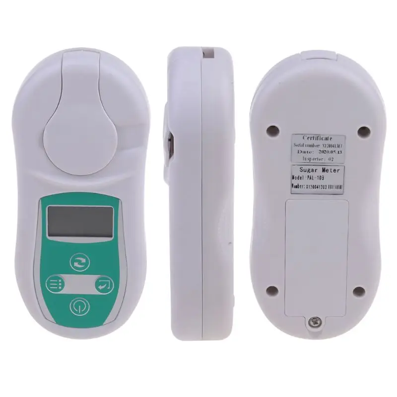 

Digital Brix Refractometer Sugar Testing Meter 0-53% Temperature Compensation