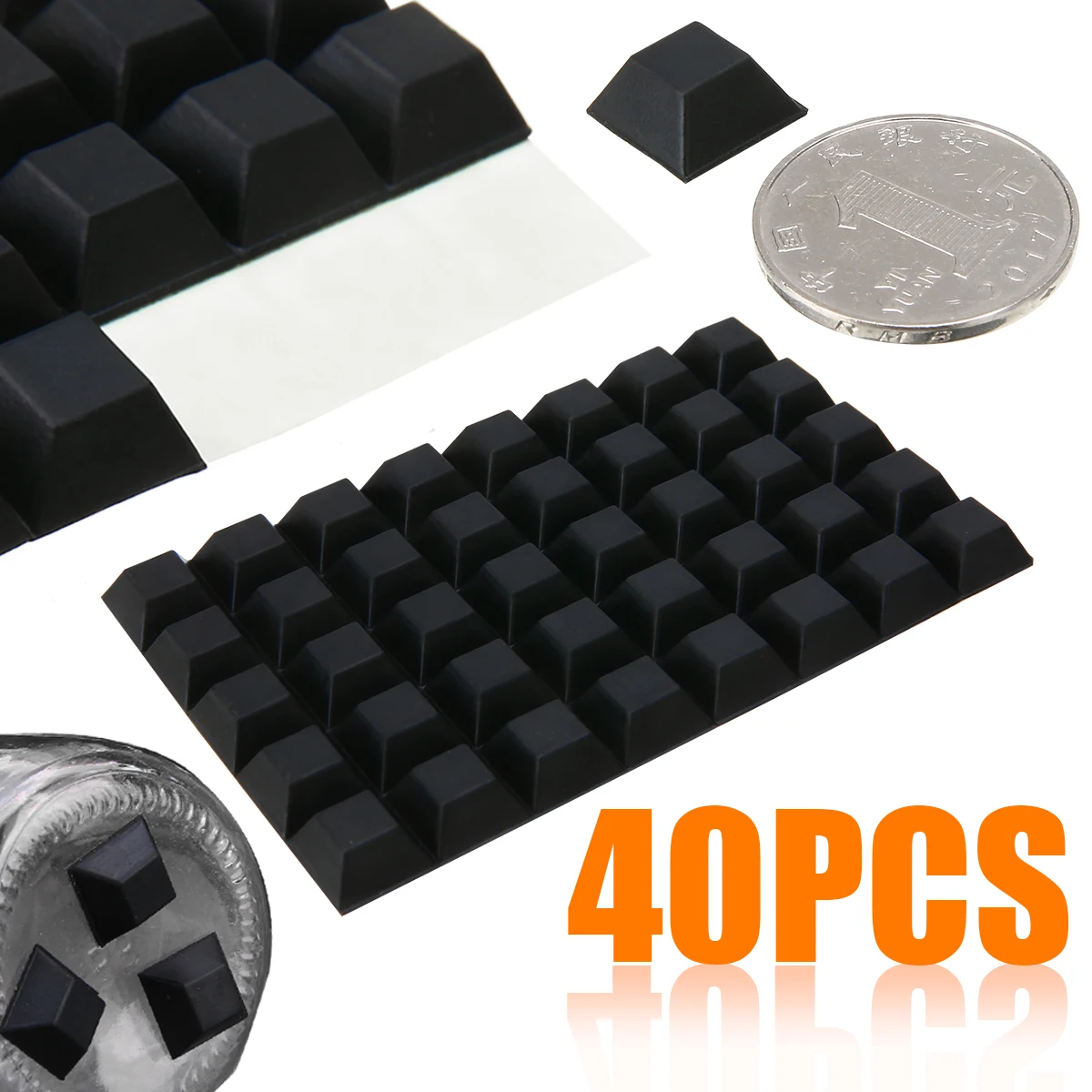 

40pcs Self Adhesive Rubber Bumper Stop Anti slip Feet Door Buffer Pads Bumper Wall Protectors Door Stopper Furniture Accessories