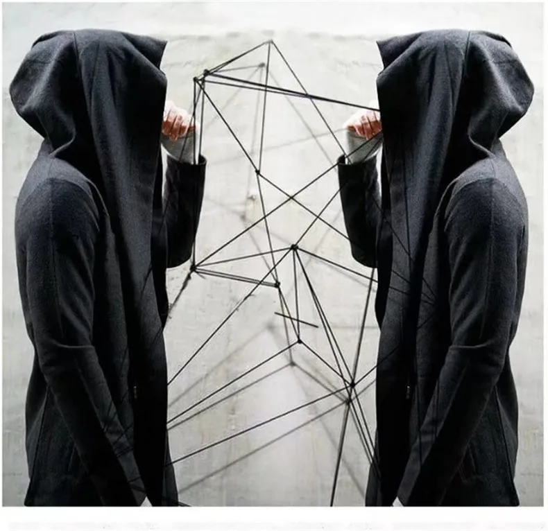 

Medium and long men's Diablo is the same wizard hoodie hip hop coat cloak cloak