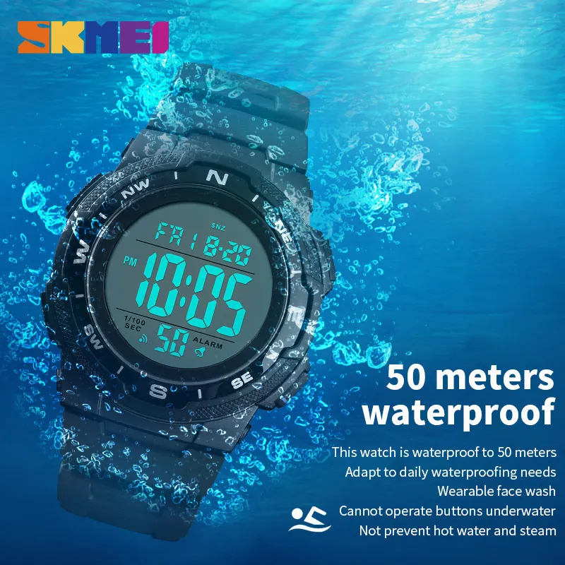 

SKMEI Outdoor Sport Watch Top Luxury Brand Fashion Multifunction 5Bar Waterproof Watch Man Digital Watches reloj hombre 1423