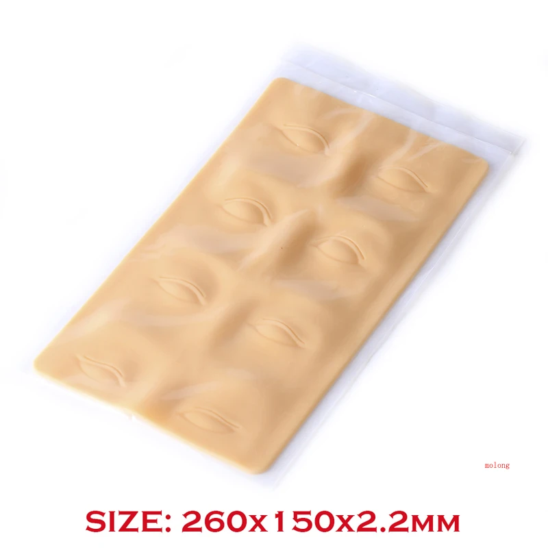 3D 2 шт. микроблейдинг Косметика силиконовая тренировочная кожа для бровей